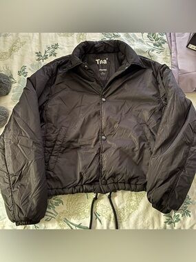 Aritzia black coaches jacket